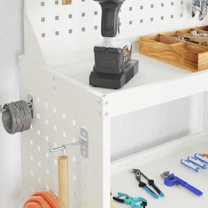 Tool Trolley White 65 x 35 x 111 cm Cold-rolled Steel