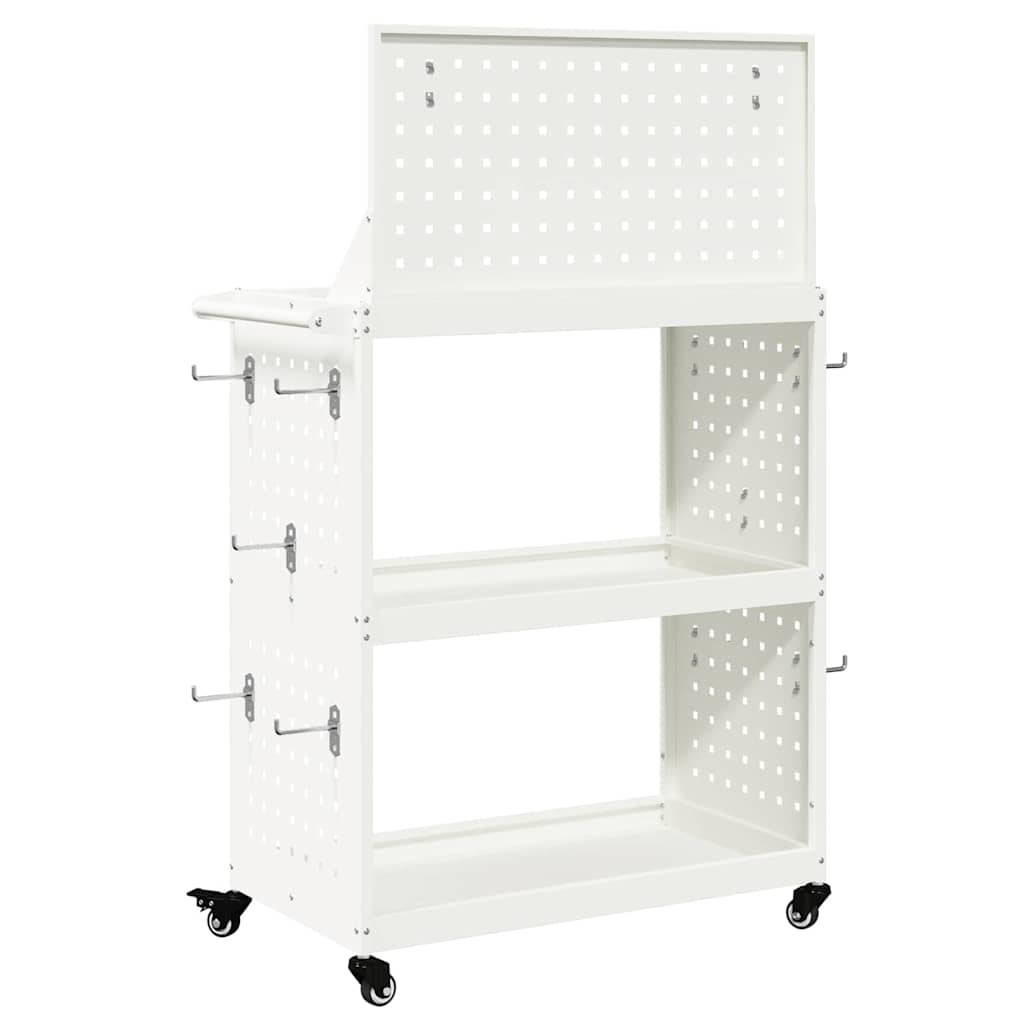 Tool Trolley White 65 x 35 x 111 cm Cold-rolled Steel