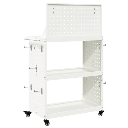 Tool Trolley White 65 x 35 x 111 cm Cold-rolled Steel