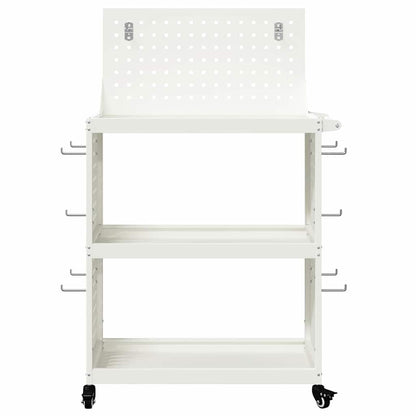 Tool Trolley White 65 x 35 x 111 cm Cold-rolled Steel