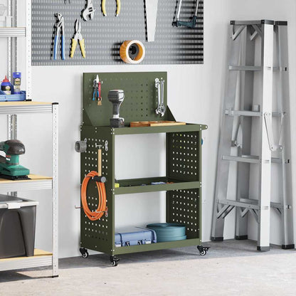 Tool Trolley Olive Green 65 x 35 x 111 cm Cold-rolled Steel
