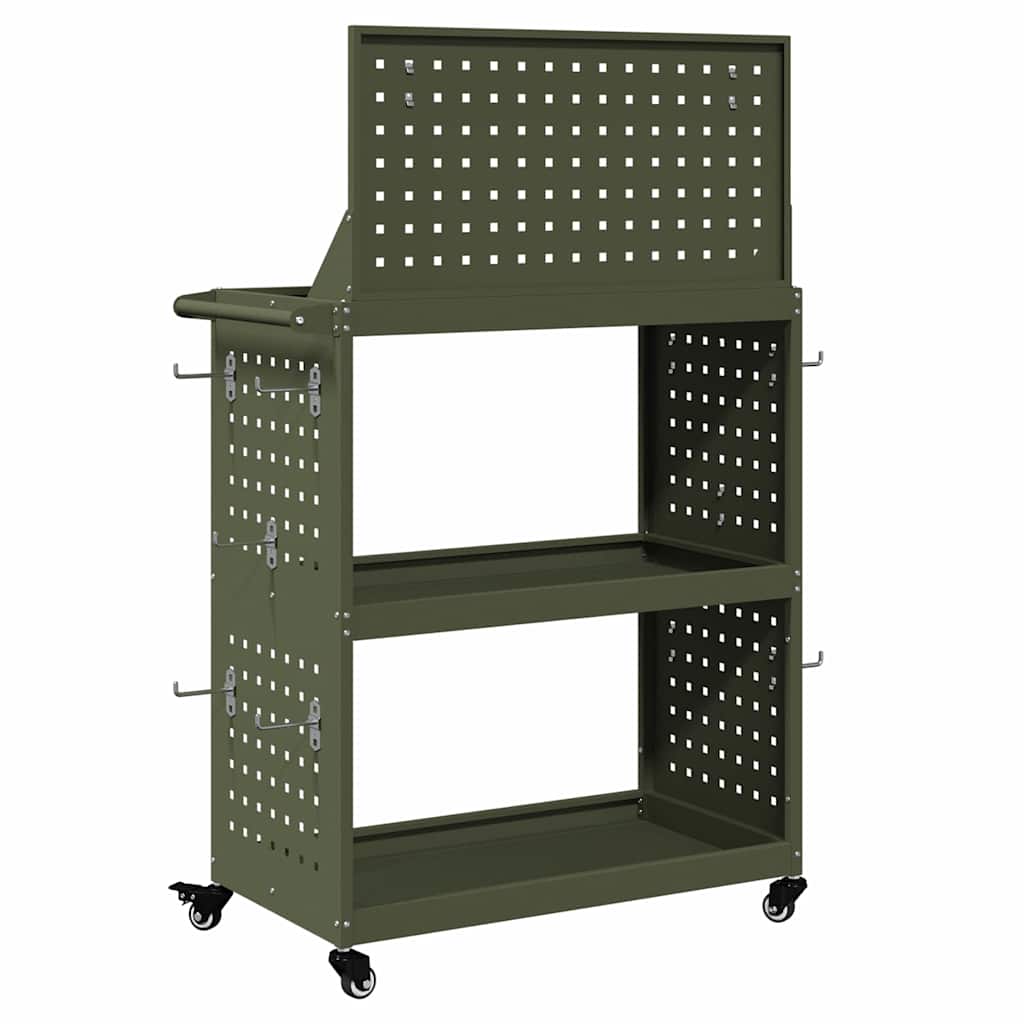 Tool Trolley Olive Green 65 x 35 x 111 cm Cold-rolled Steel