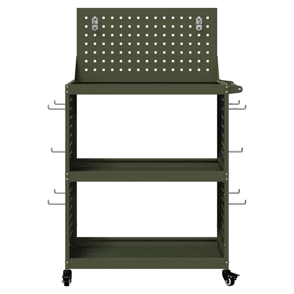 Tool Trolley Olive Green 65 x 35 x 111 cm Cold-rolled Steel