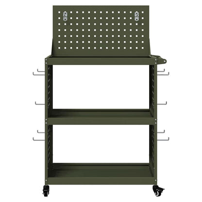 Tool Trolley Olive Green 65 x 35 x 111 cm Cold-rolled Steel