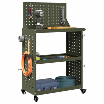 Tool Trolley Olive Green 65 x 35 x 111 cm Cold-rolled Steel