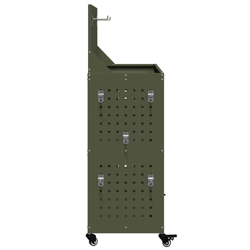 Tool Trolley Olive Green 65 x 35 x 111 cm Cold-rolled Steel