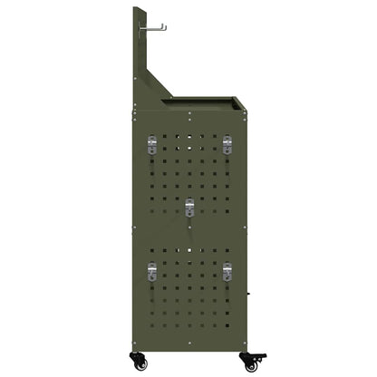 Tool Trolley Olive Green 65 x 35 x 111 cm Cold-rolled Steel