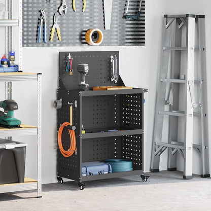 Tool Trolley Black 65 x 35 x 111 cm Cold-rolled Steel
