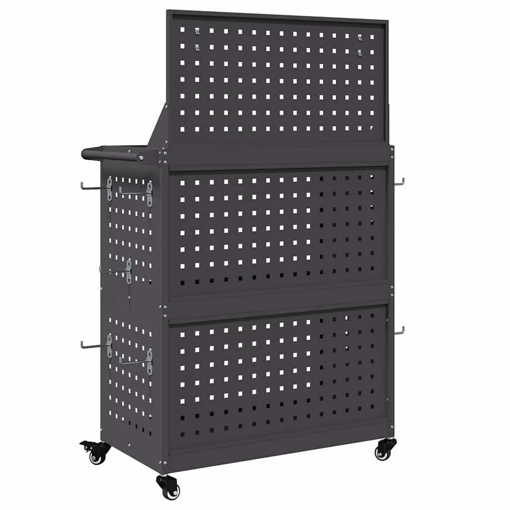Tool Trolley Black 65 x 35 x 111 cm Cold-rolled Steel