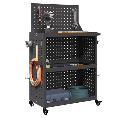 Tool Trolley Black 65 x 35 x 111 cm Cold-rolled Steel