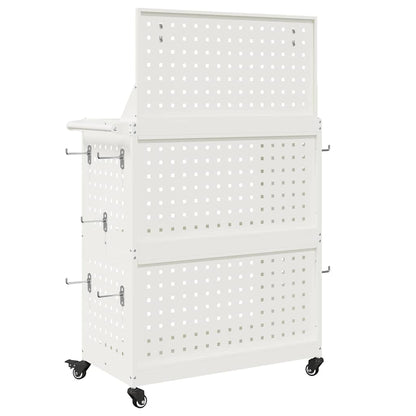 Tool Trolley White 65 x 35 x 111 cm Cold-rolled Steel