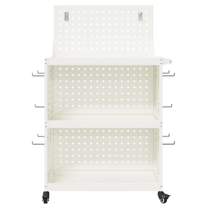 Tool Trolley White 65 x 35 x 111 cm Cold-rolled Steel
