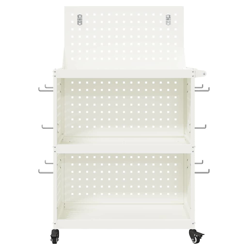 Tool Trolley White 65 x 35 x 111 cm Cold-rolled Steel