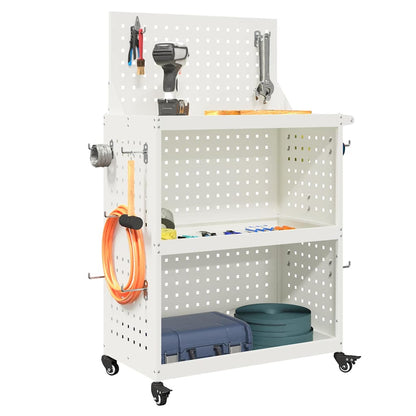 Tool Trolley White 65 x 35 x 111 cm Cold-rolled Steel