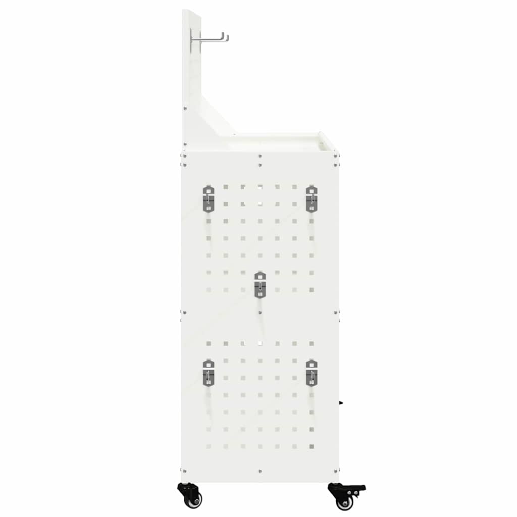 Tool Trolley White 65 x 35 x 111 cm Cold-rolled Steel