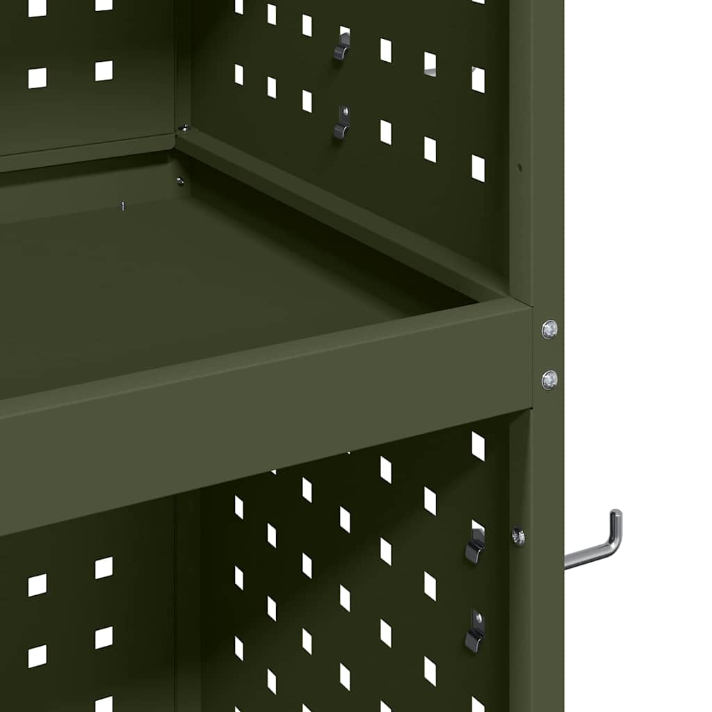 Tool Trolley Olive Green 65 x 35 x 111 cm Cold-rolled Steel