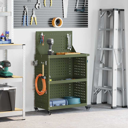 Tool Trolley Olive Green 65 x 35 x 111 cm Cold-rolled Steel