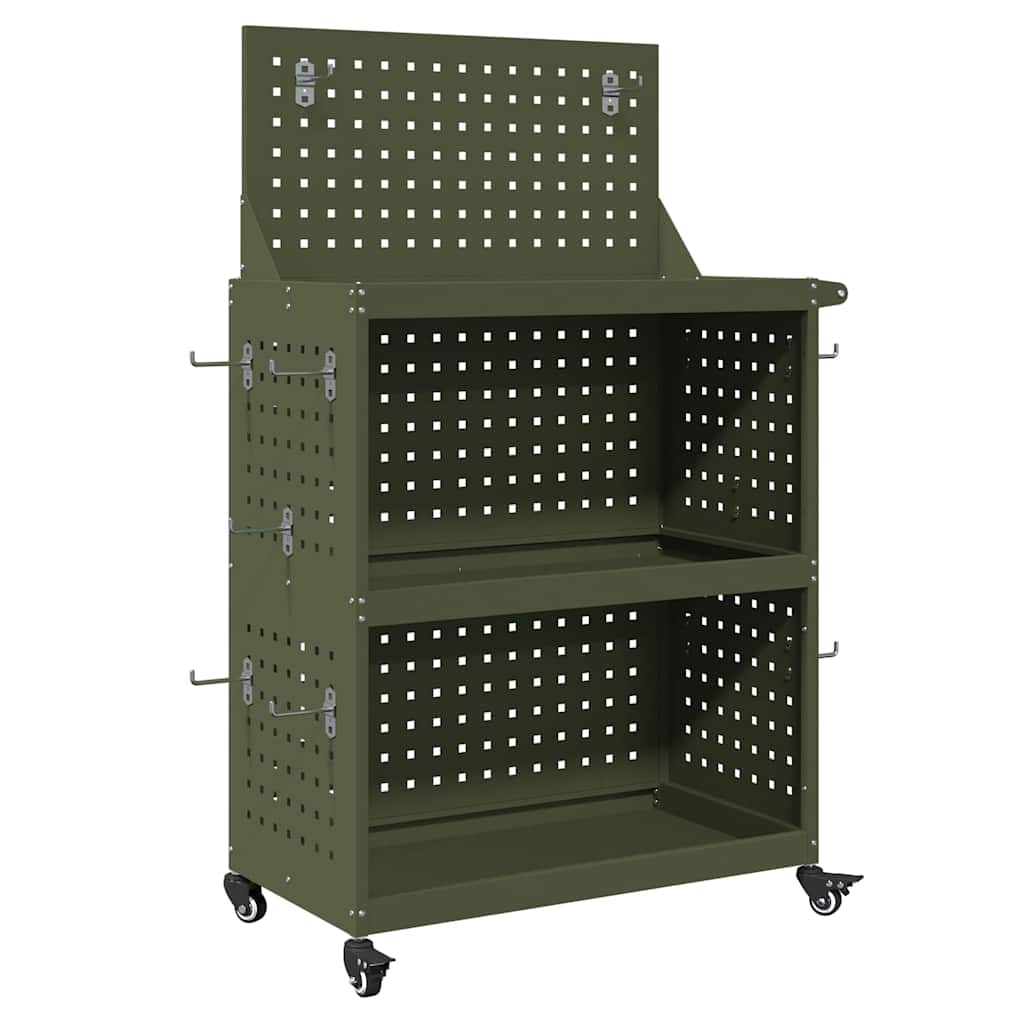 Tool Trolley Olive Green 65 x 35 x 111 cm Cold-rolled Steel