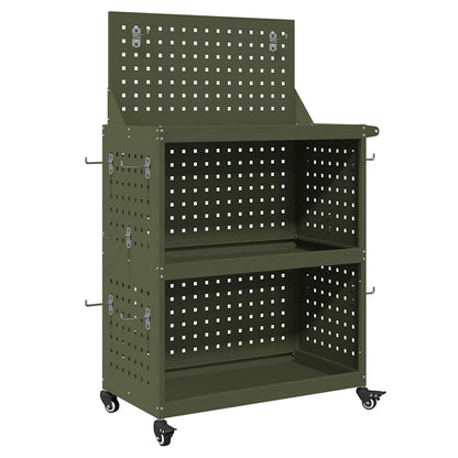 Tool Trolley Olive Green 65 x 35 x 111 cm Cold-rolled Steel