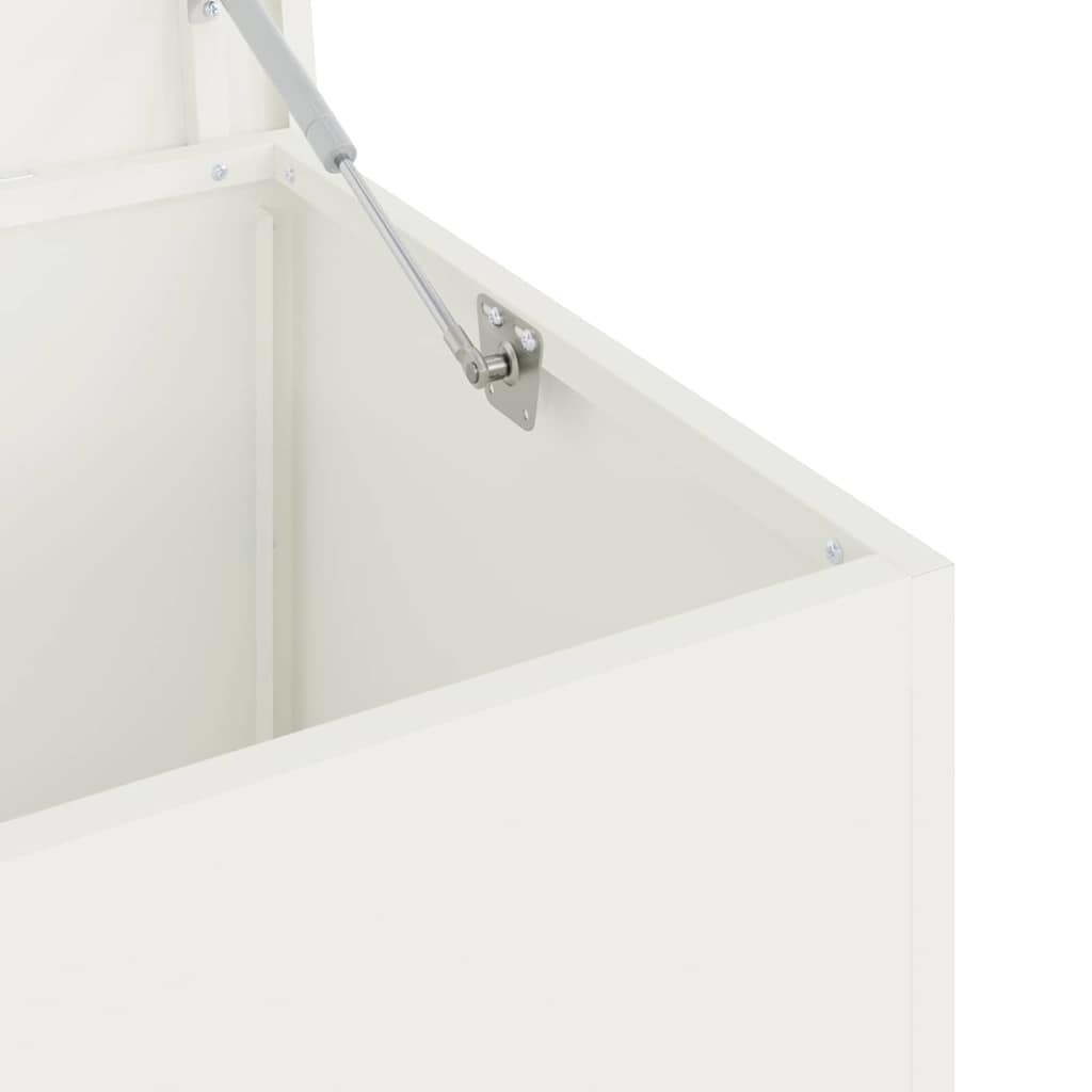 Outdoor Storage Box White 100 x 50.5 x 50 cm Steel