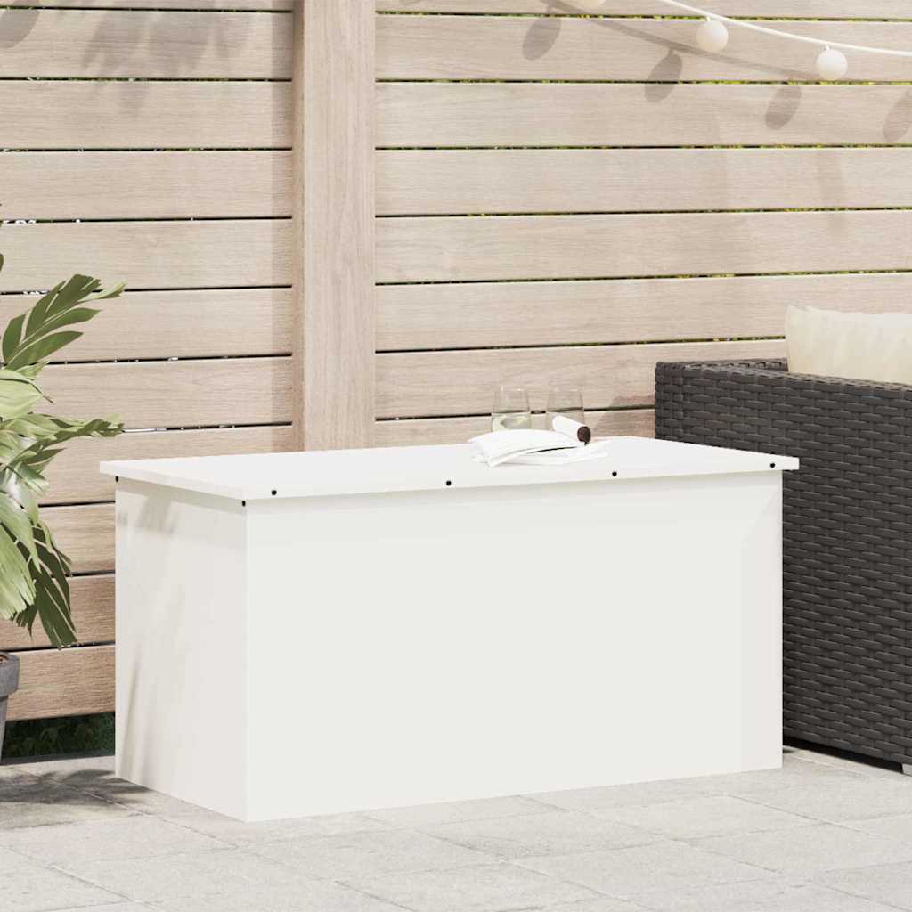 Outdoor Storage Box White 100 x 50.5 x 50 cm Steel