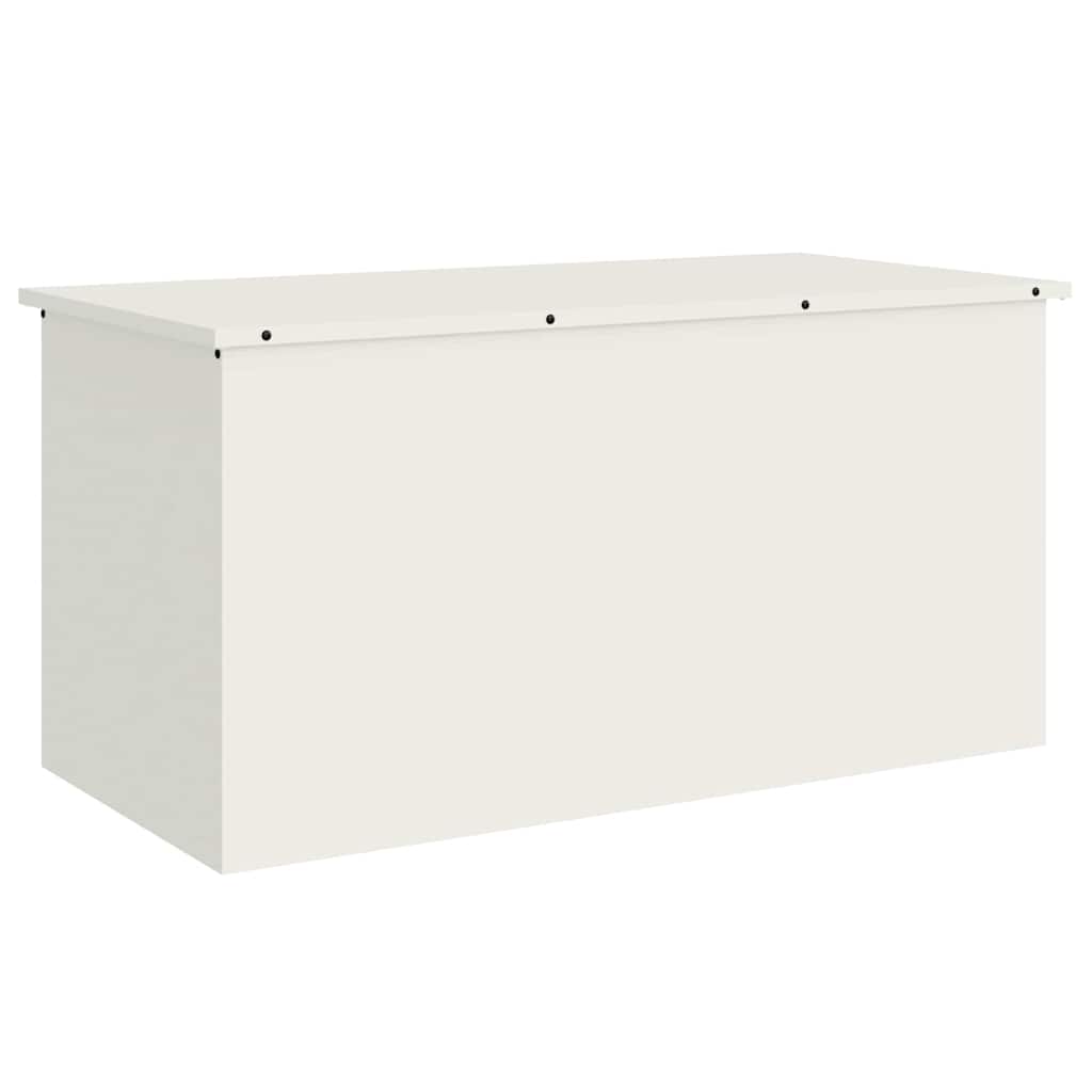 Outdoor Storage Box White 100 x 50.5 x 50 cm Steel
