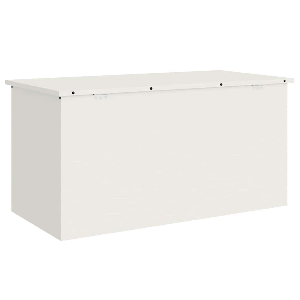 Outdoor Storage Box White 100 x 50.5 x 50 cm Steel