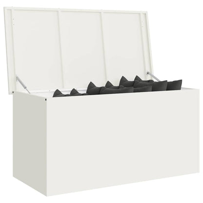 Outdoor Storage Box White 100 x 50.5 x 50 cm Steel