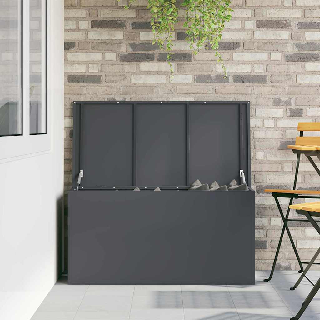 Outdoor Storage Box Anthracite 100 x 50.5 x 50 cm Steel