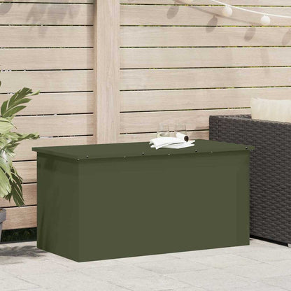 Outdoor Storage Box Olive Green 100 x 50.5 x 50 cm Steel