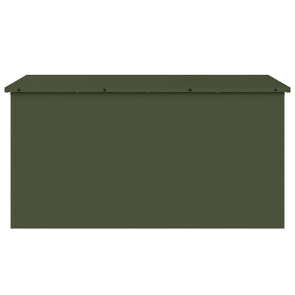 Outdoor Storage Box Olive Green 100 x 50.5 x 50 cm Steel