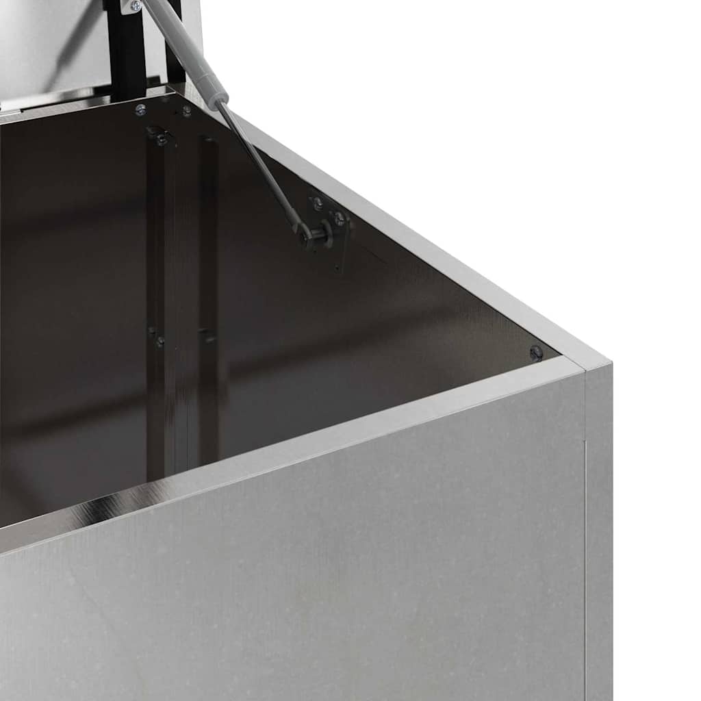 Outdoor Storage Box Silver 100 x 50.5 x 50 cm Steel