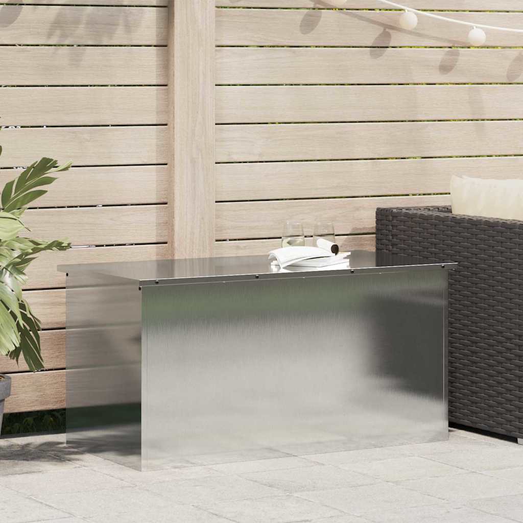 Outdoor Storage Box Silver 100 x 50.5 x 50 cm Steel