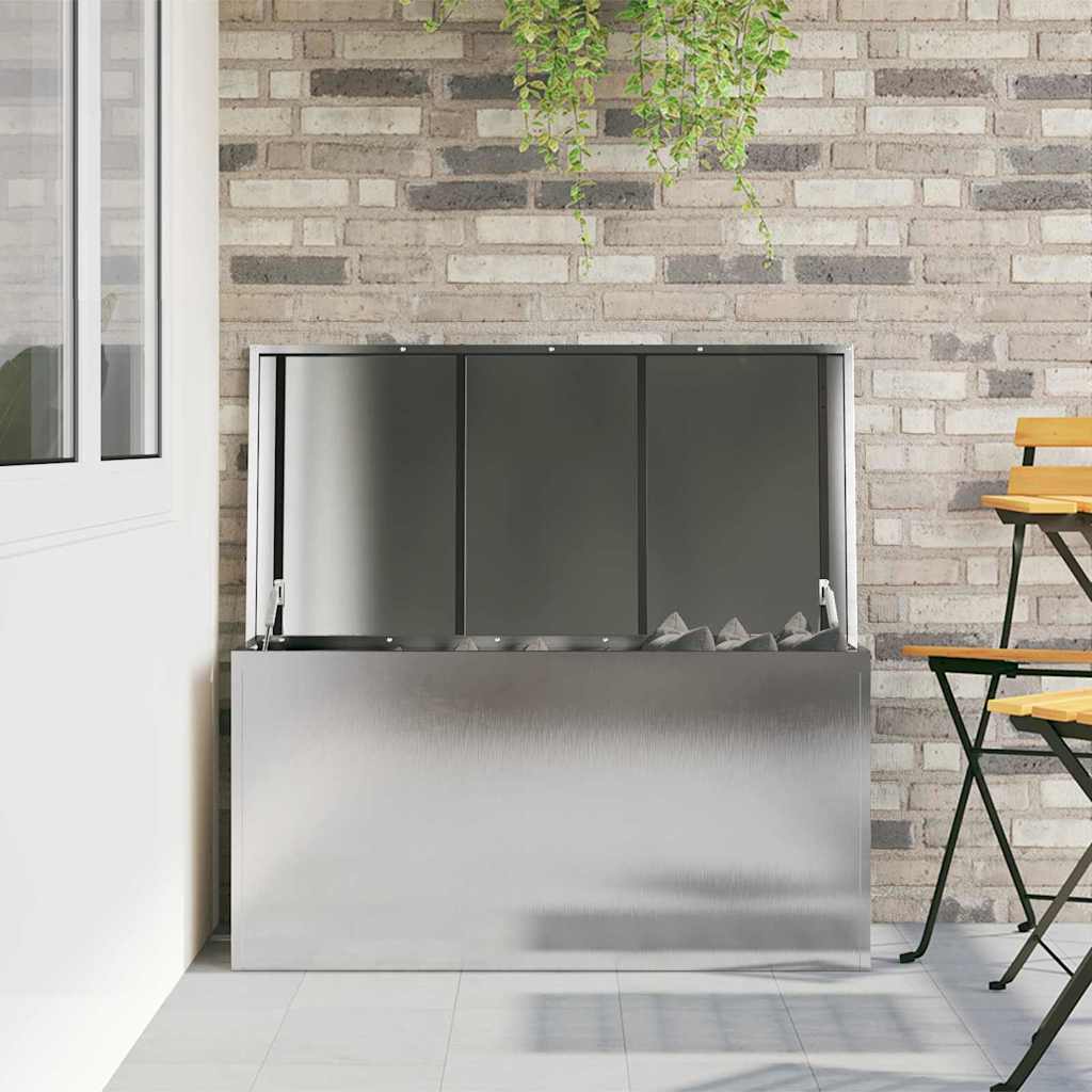 Outdoor Storage Box Silver 100 x 50.5 x 50 cm Steel