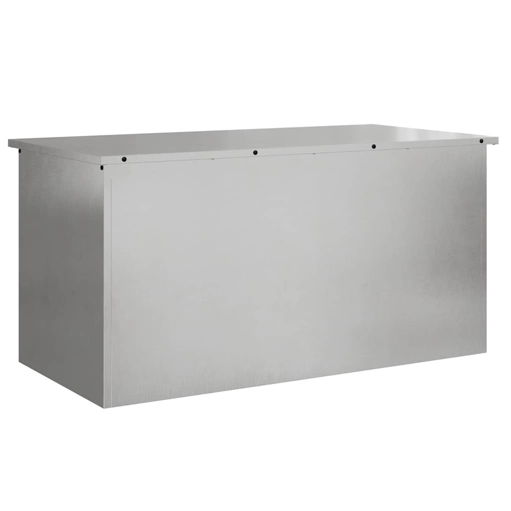 Outdoor Storage Box Silver 100 x 50.5 x 50 cm Steel