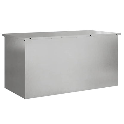 Garden Storage Cushion Box Galvanised Steel 100 x 50.5 x 50 cm
