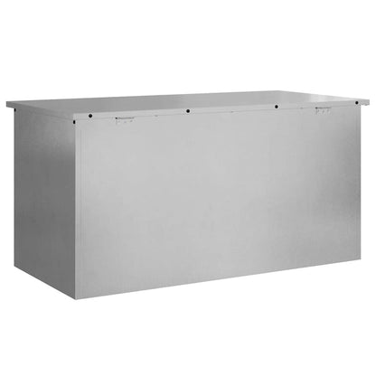 Garden Storage Cushion Box Galvanised Steel 100 x 50.5 x 50 cm