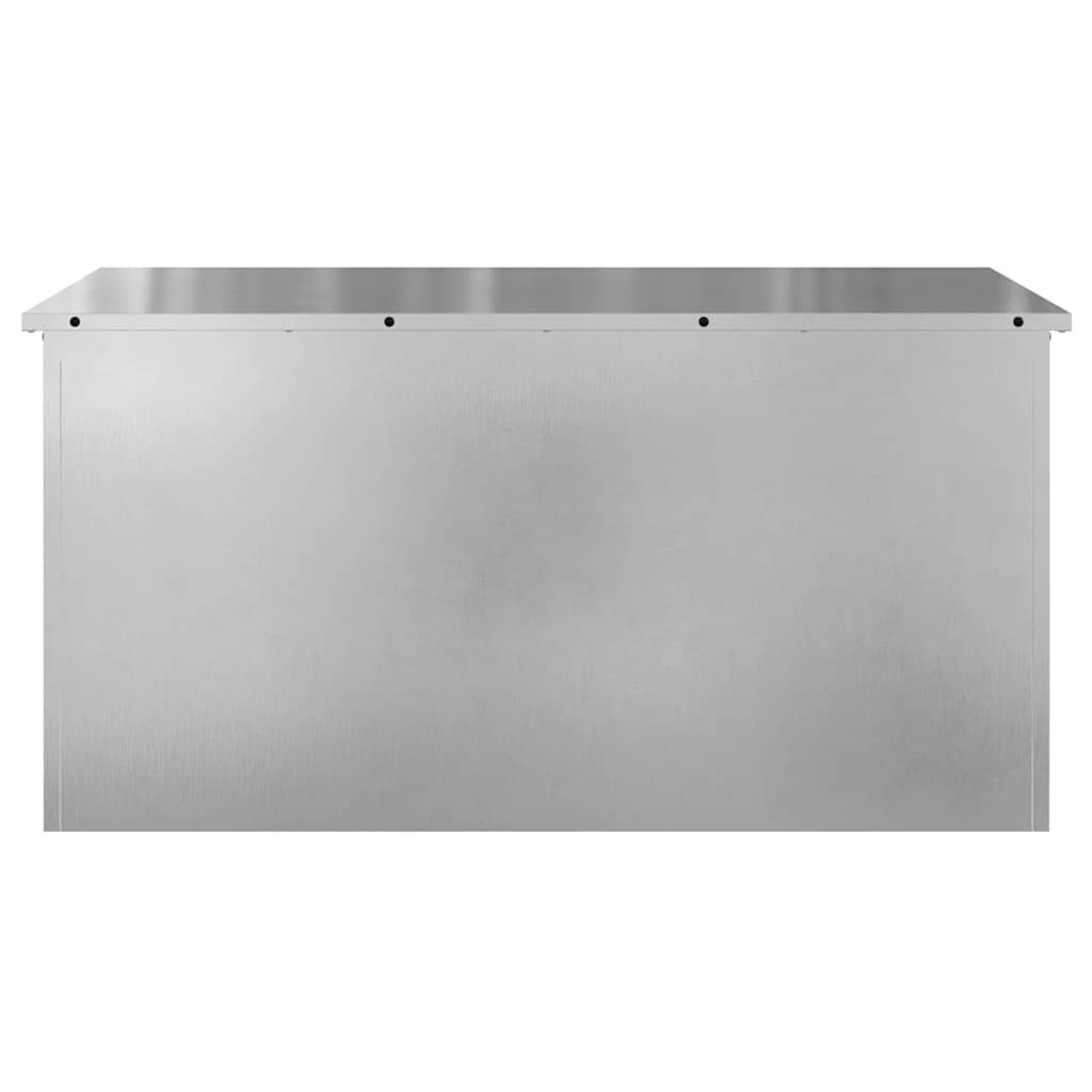 Outdoor Storage Box Silver 100 x 50.5 x 50 cm Steel