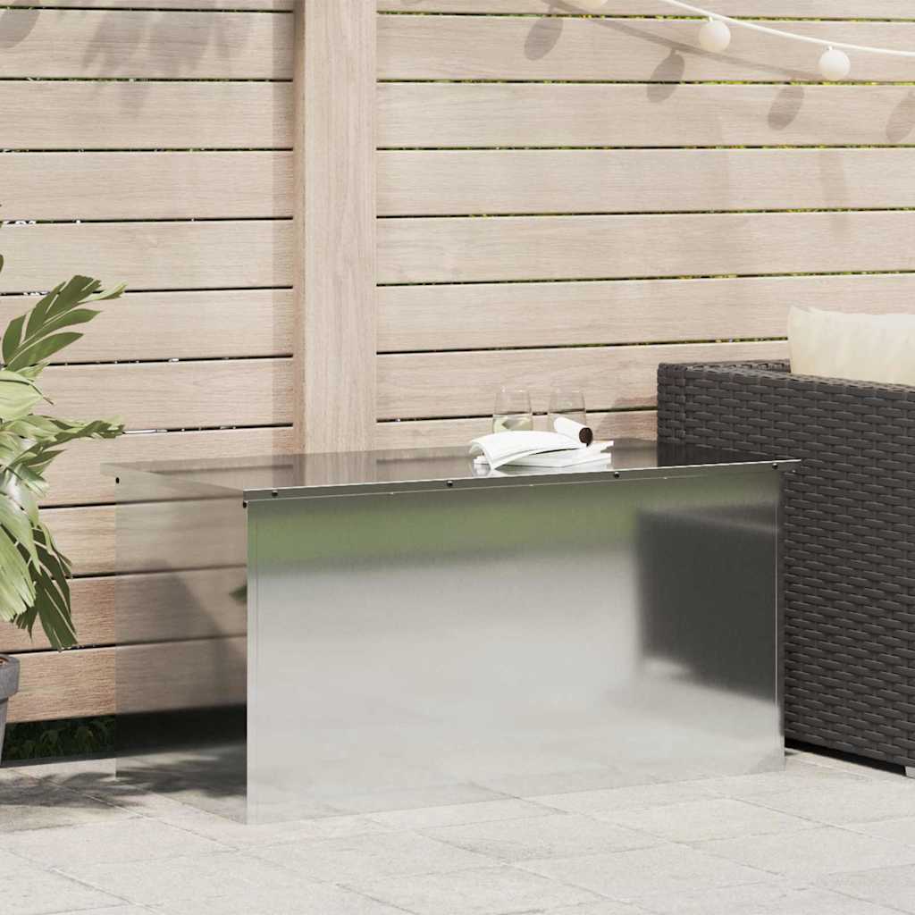 Outdoor Storage Box Silver 100 x 50.5 x 50 cm Steel