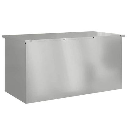 Outdoor Storage Box Silver 100 x 50.5 x 50 cm Steel