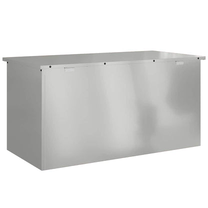 Outdoor Storage Box Silver 100 x 50.5 x 50 cm Steel