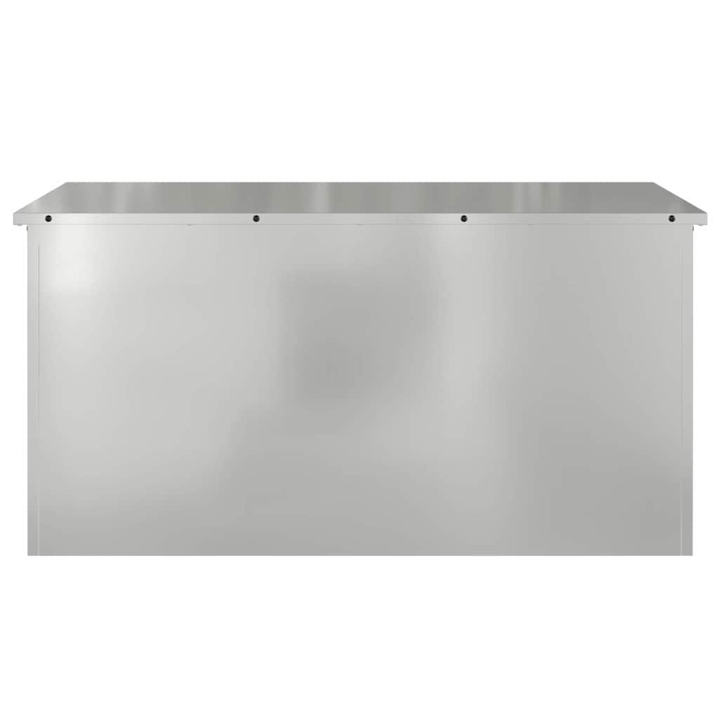 Outdoor Storage Box Silver 100 x 50.5 x 50 cm Steel