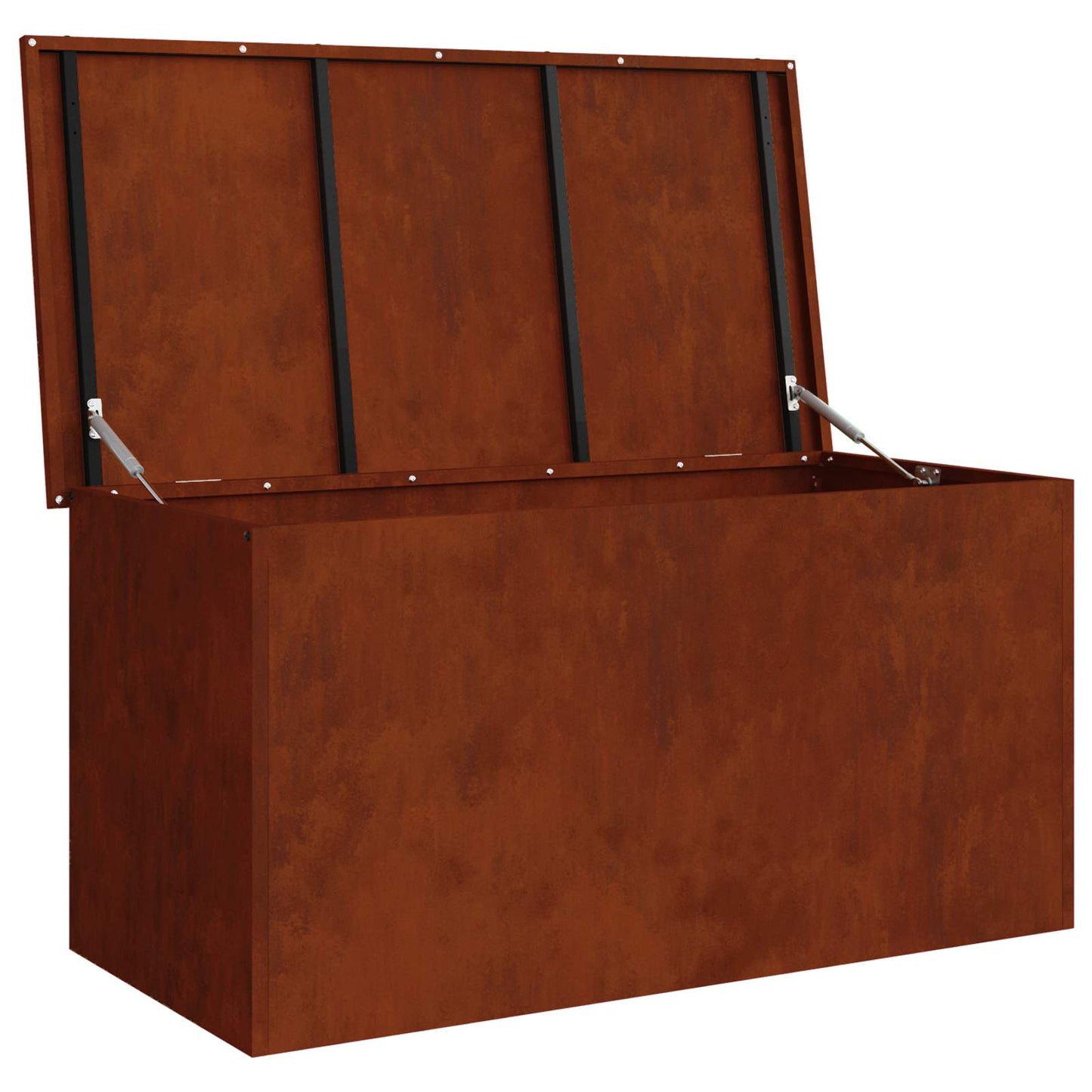 Outdoor Storage Box Rusty 100 x 50.5 x 50 cm Steel