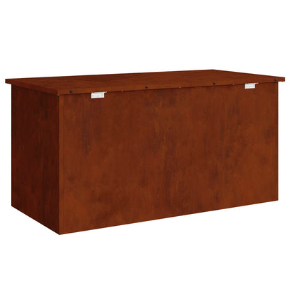 Outdoor Storage Box Rusty 100 x 50.5 x 50 cm Steel
