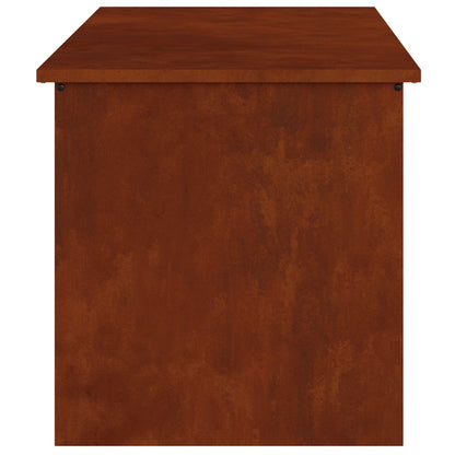 Outdoor Storage Box Rusty 100 x 50.5 x 50 cm Steel