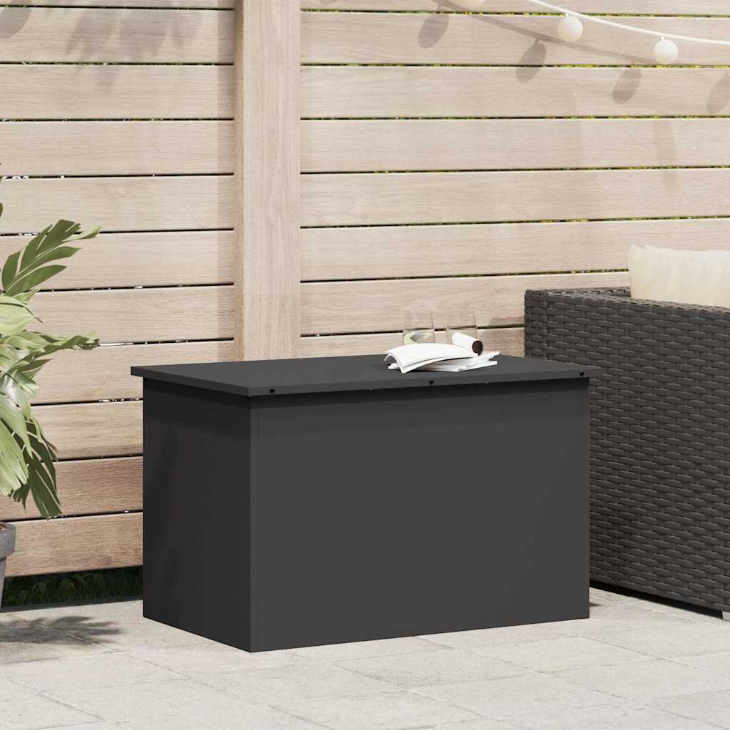 Outdoor Storage Box Black 80 x 50.5 x 50 cm Steel