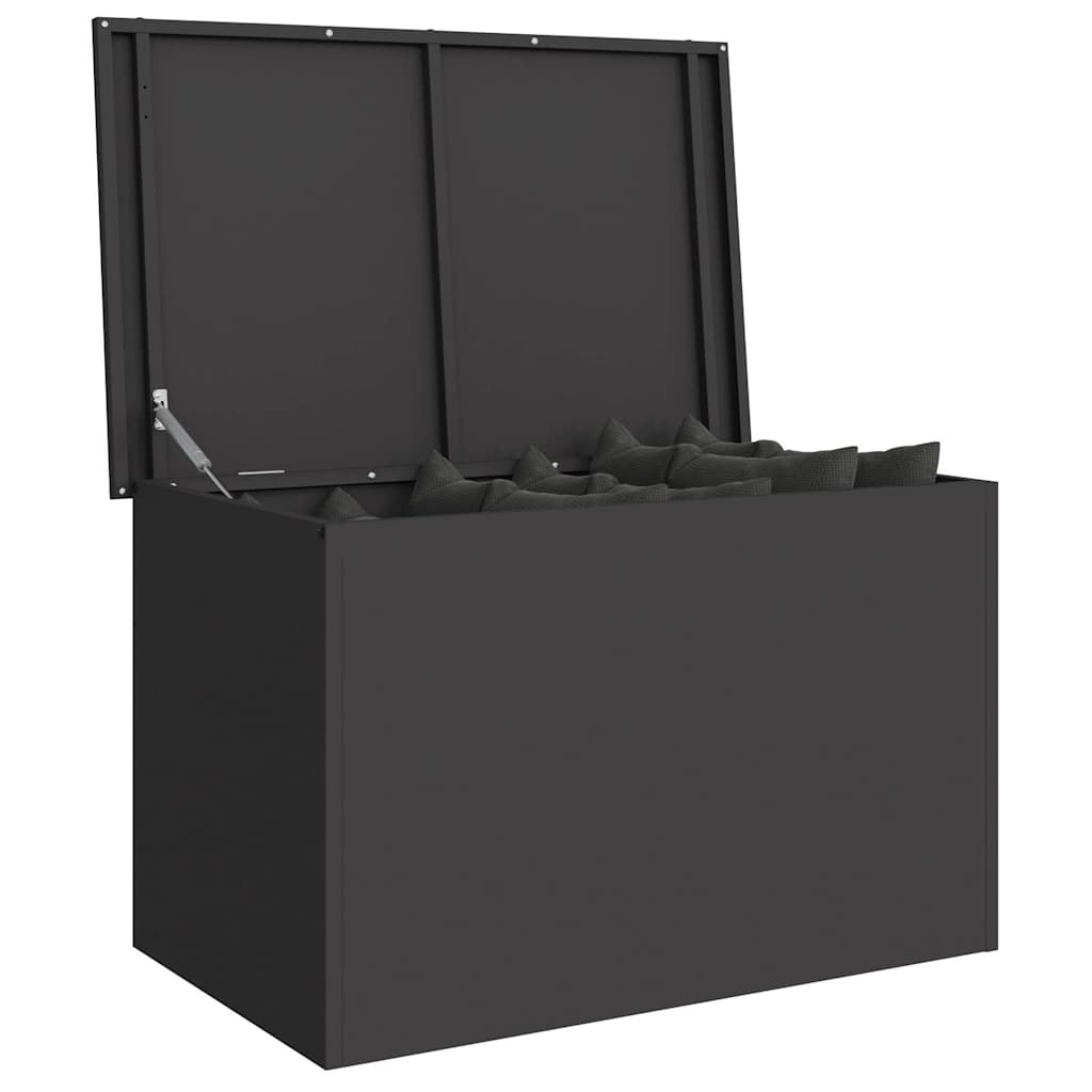 Outdoor Storage Box Black 80 x 50.5 x 50 cm Steel