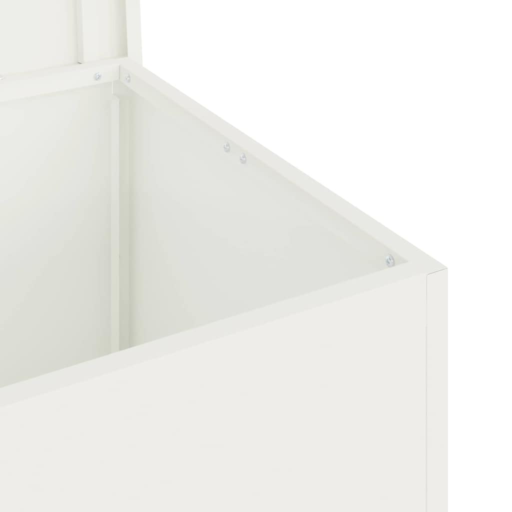 Outdoor Storage Box White 80 x 50.5 x 50 cm Steel