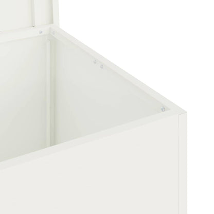 Outdoor Storage Box White 80 x 50.5 x 50 cm Steel