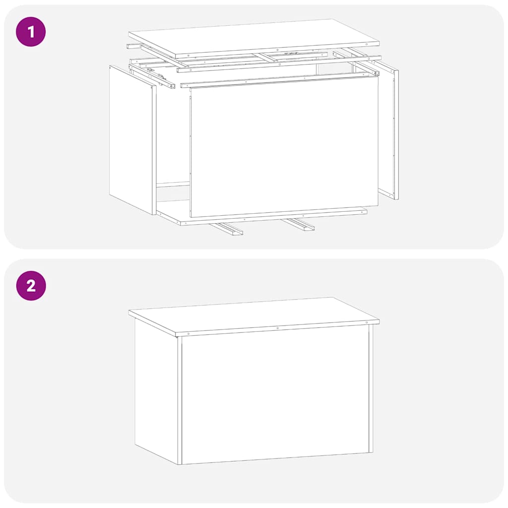 Outdoor Storage Box White 80 x 50.5 x 50 cm Steel